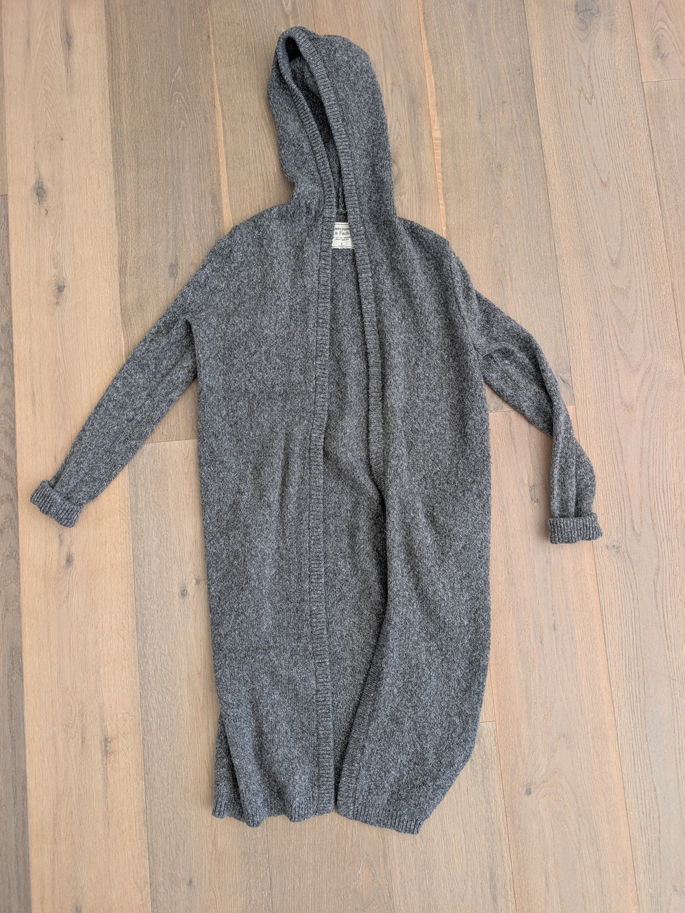 Abercrombie & Fitch Long Hooded Open-Front Cardigan
